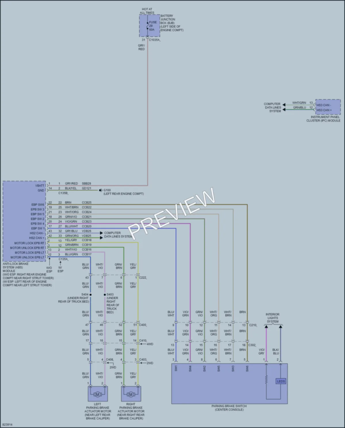 2023 Ford MaverickHybrid Shift Interlock wiring diagram preview