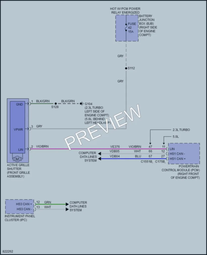 2023 Ford Mustang Active Bodyworks wiring diagram preview