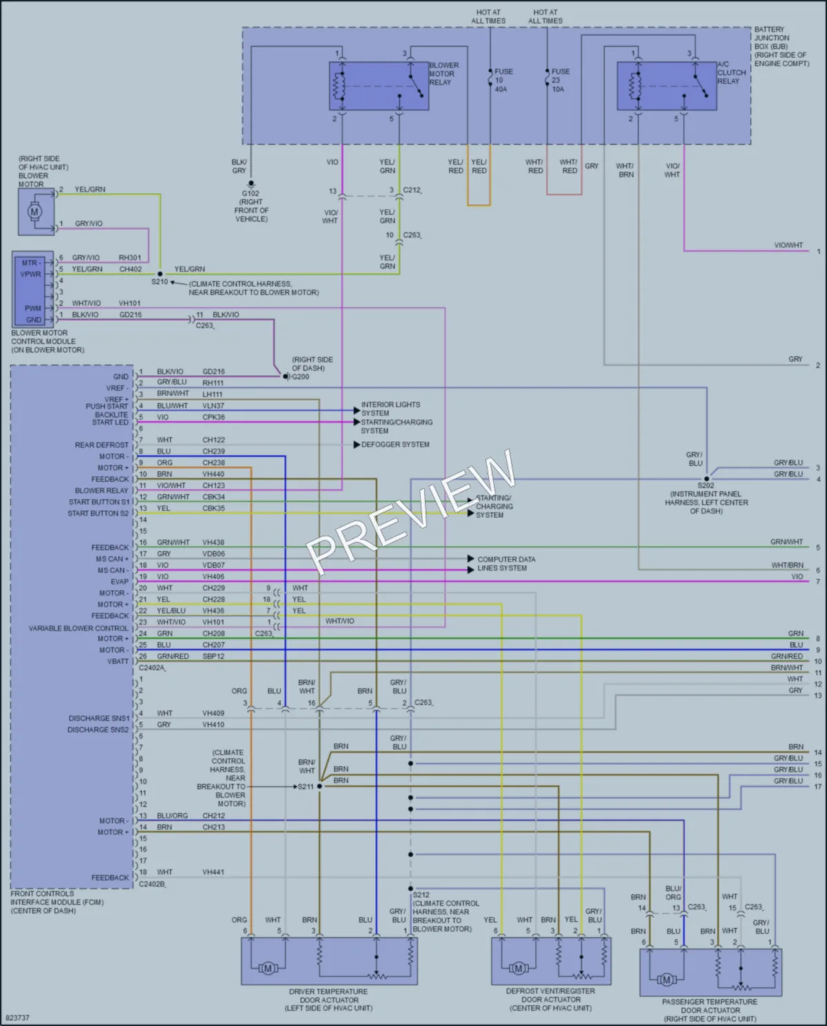 2023 Ford Mustang Air Conditioning wiring diagram preview
