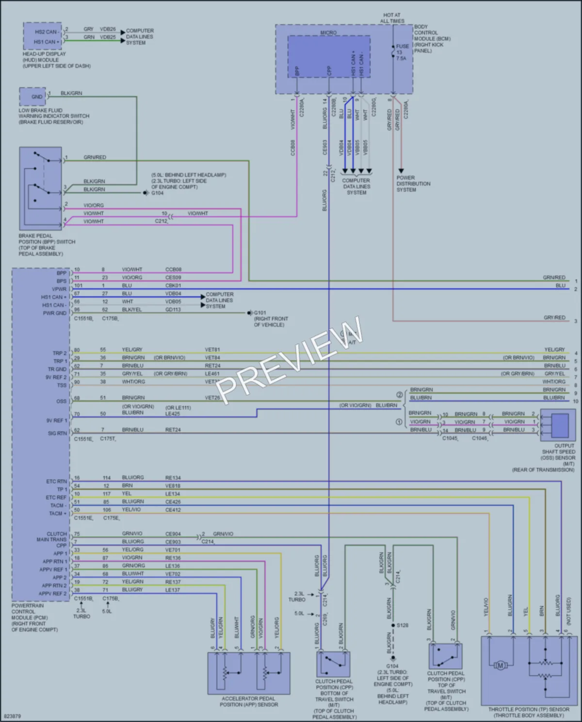 2023 Ford Mustang Cruise Control wiring diagram preview