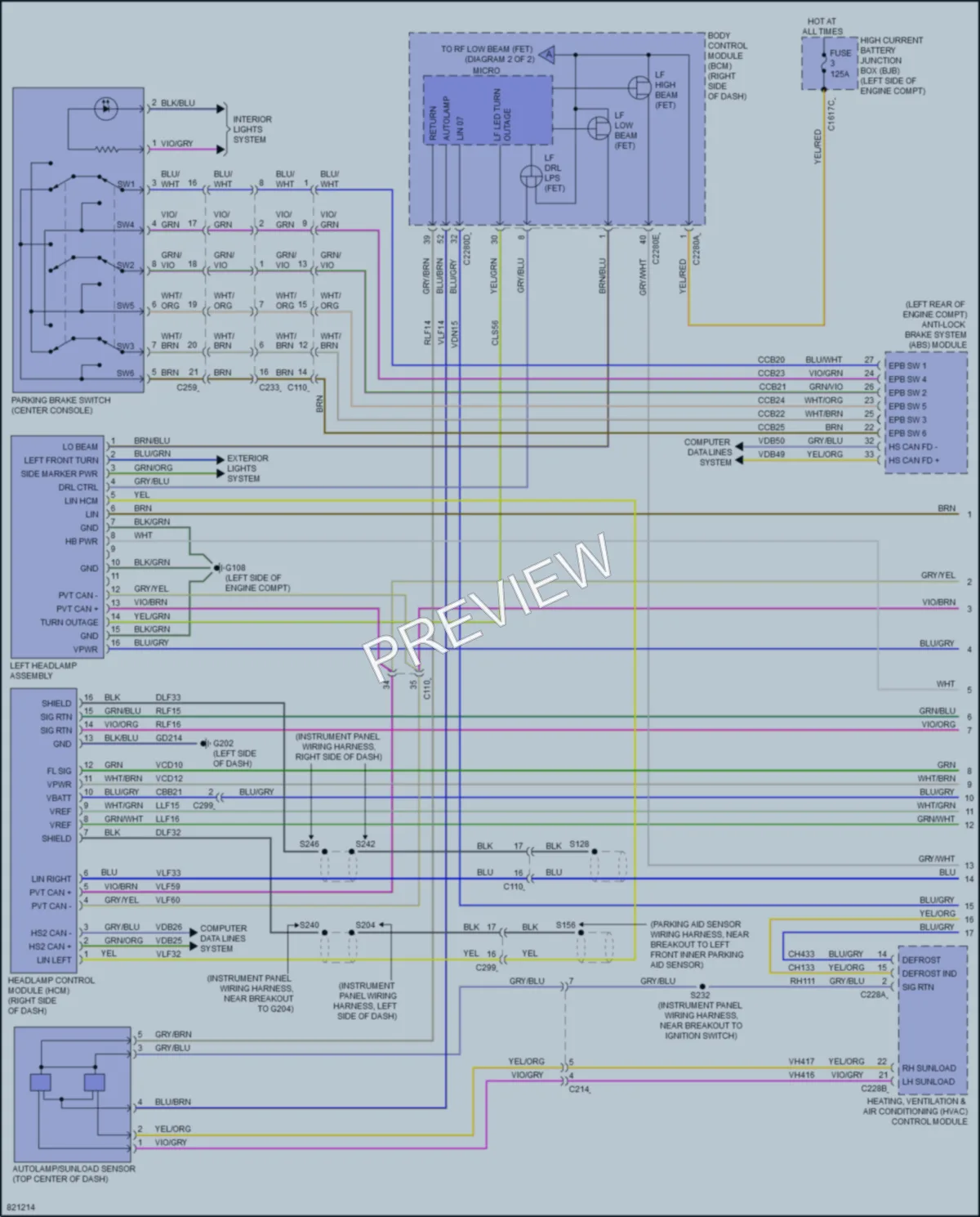 2023 Ford MustangMachE Headlights wiring diagram preview