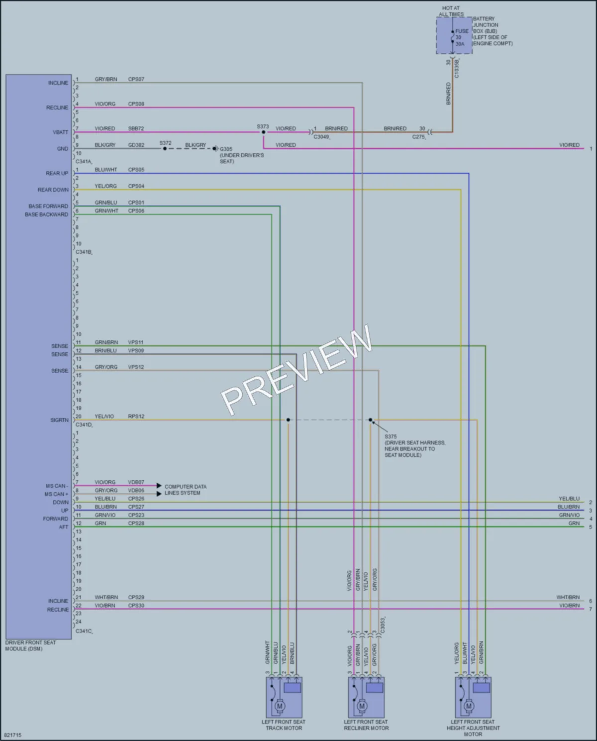 2023 Ford MustangMachE Memory Systems wiring diagram preview
