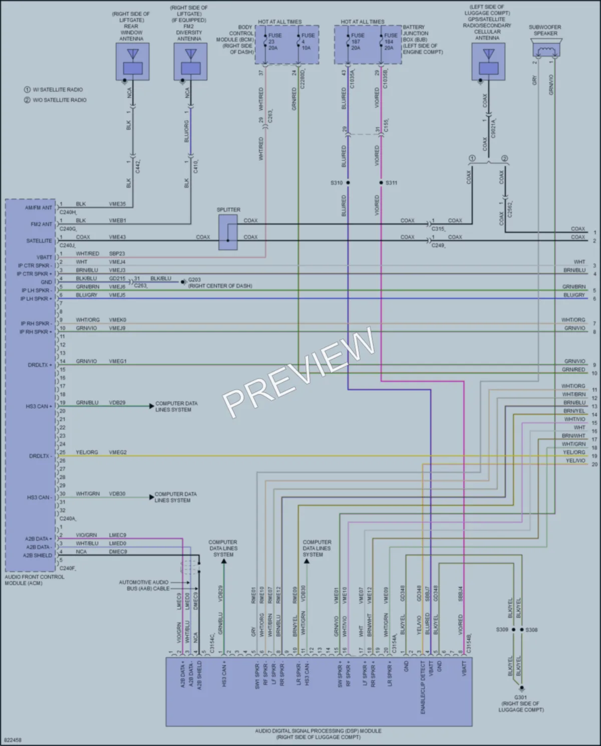 2023 Ford MustangMachE Radio wiring diagram preview