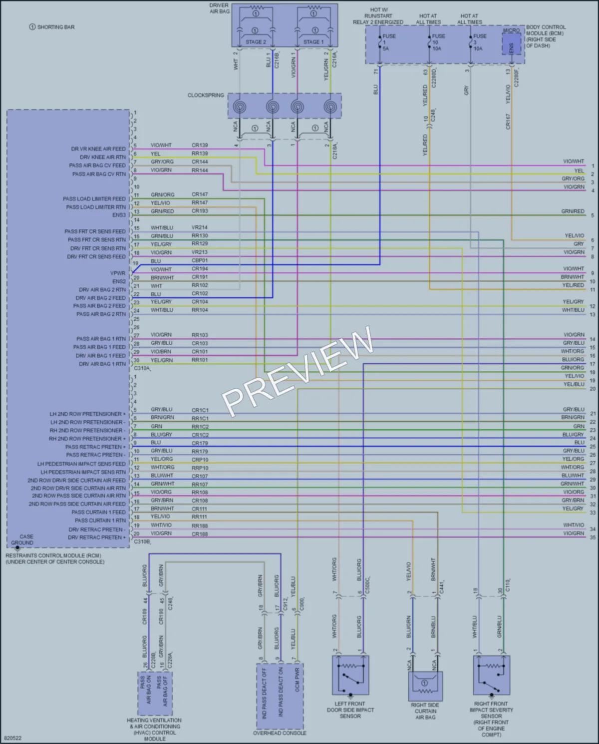 2023 Ford MustangMachE Supplemental Restraints wiring diagram preview