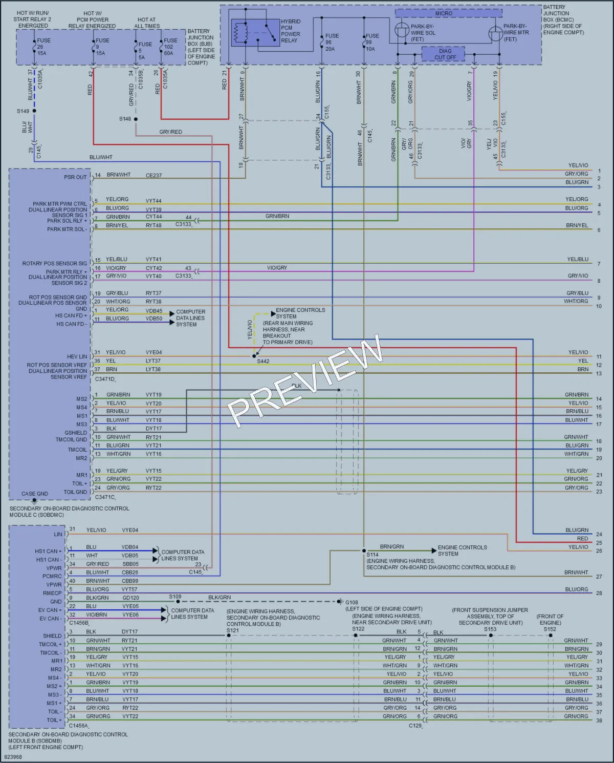 2023 Ford MustangMachE Transmission wiring diagram preview