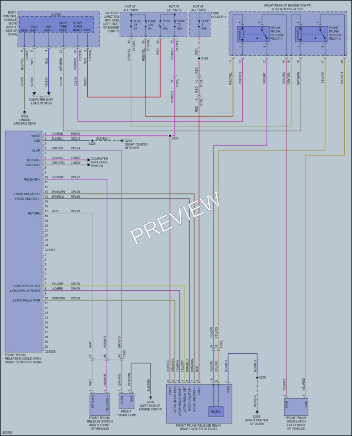 2023 Ford MustangMachE Trunk Tailgate Fuel Door wiring diagram preview