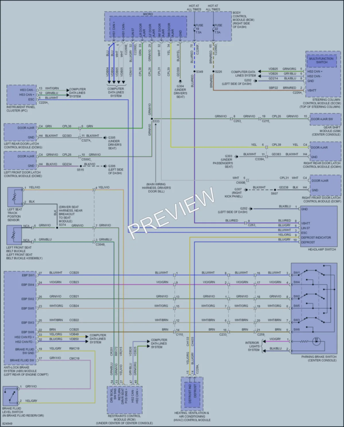 2023 Ford MustangMachE Warning Systems wiring diagram preview