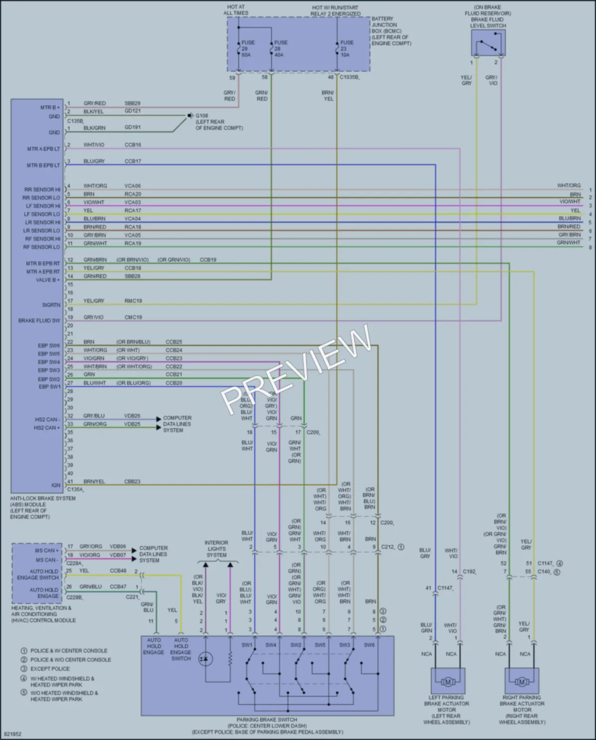 2023 Ford PoliceInterceptorUtility Anti Lock Brakes wiring diagram preview