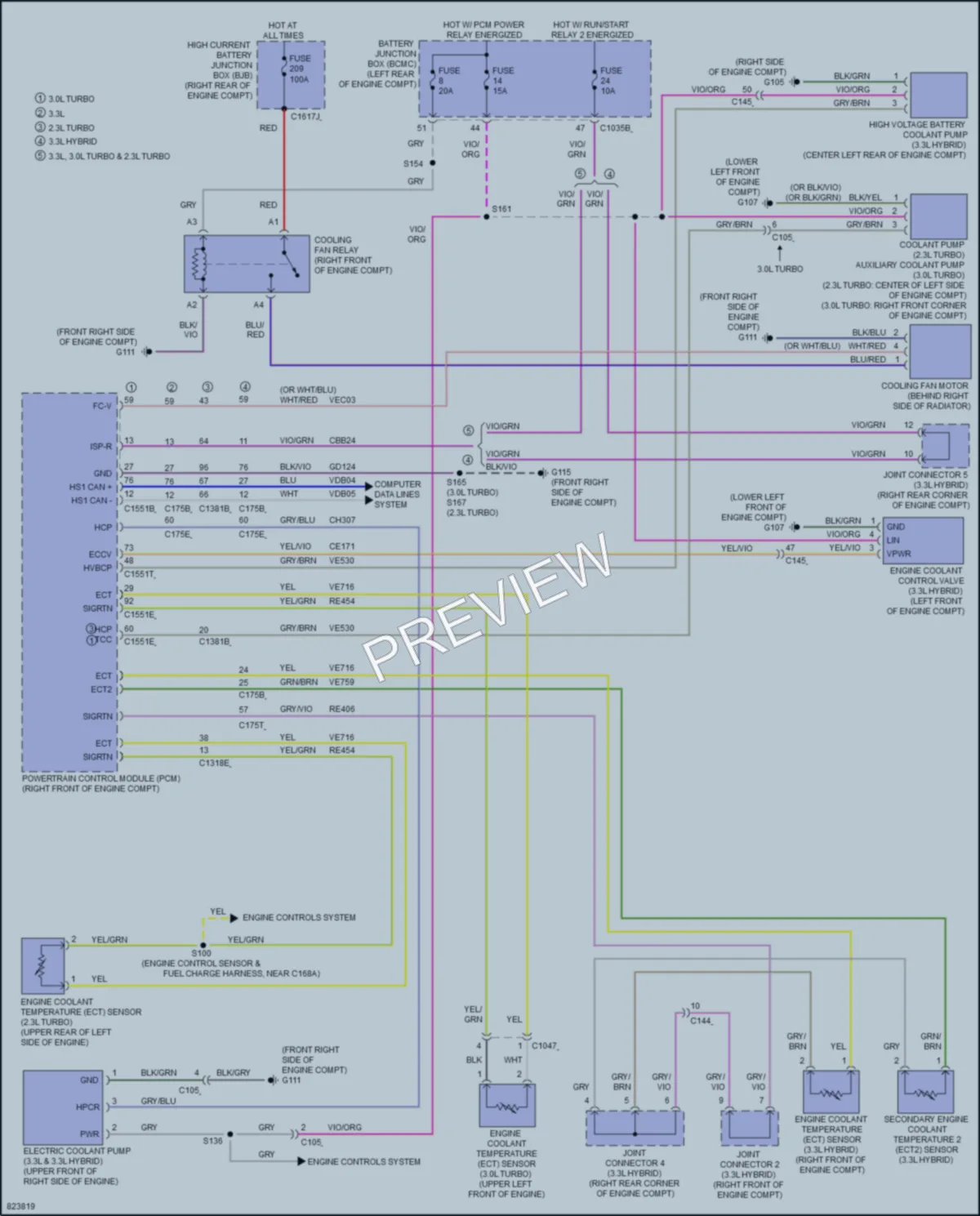 2023 Ford PoliceInterceptorUtility Cooling Fan wiring diagram preview
