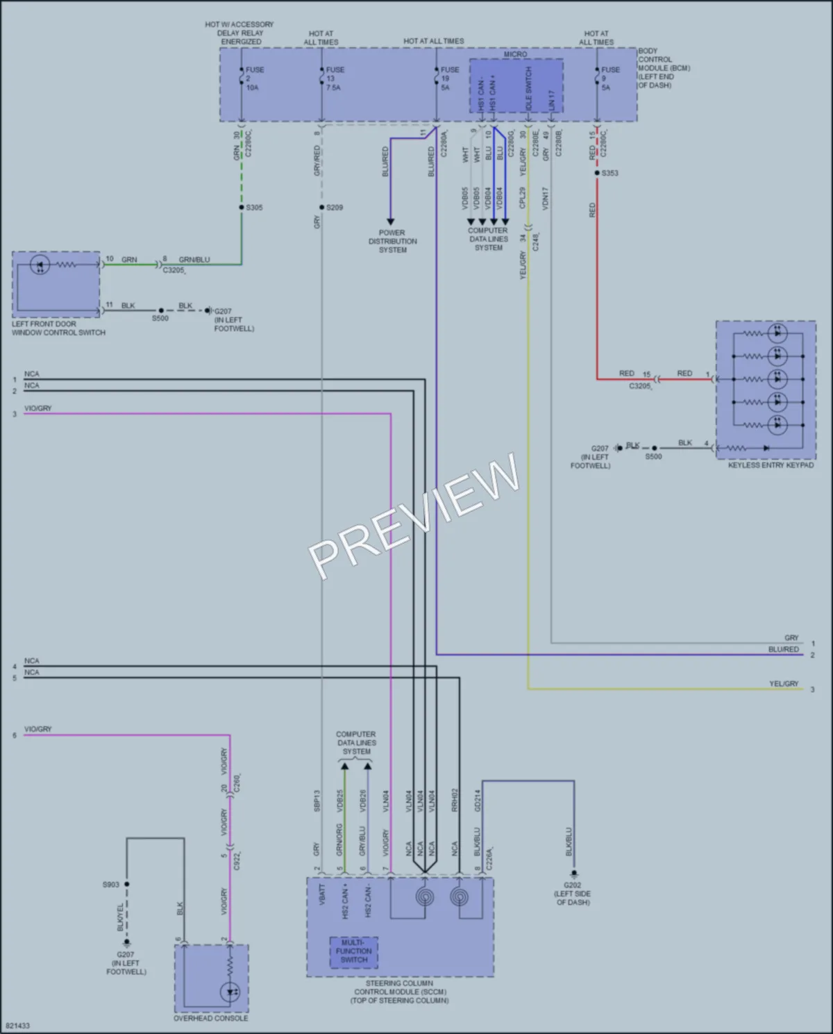 2023 Ford PoliceInterceptorUtility Interior Lights wiring diagram preview