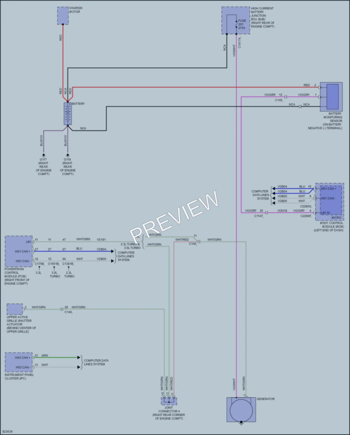 2023 Ford PoliceInterceptorUtility Starting Charging wiring diagram preview