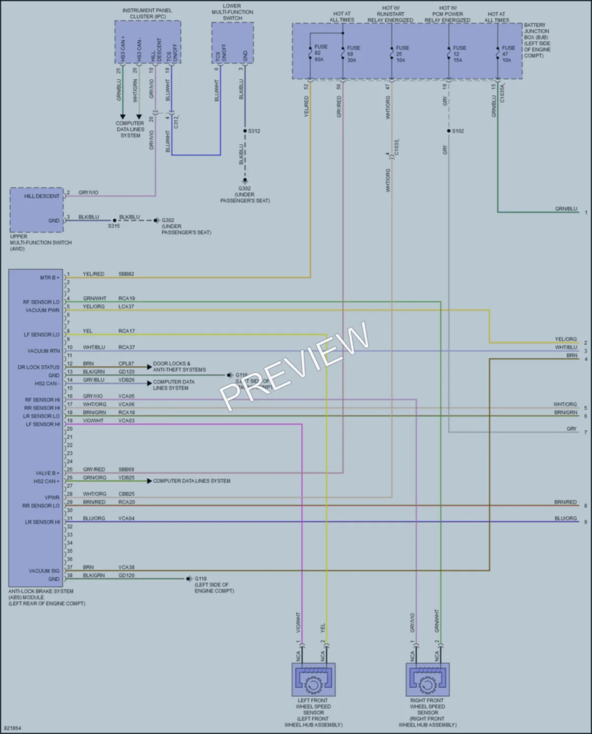 2023 Ford Ranger Anti Lock Brakes wiring diagram preview