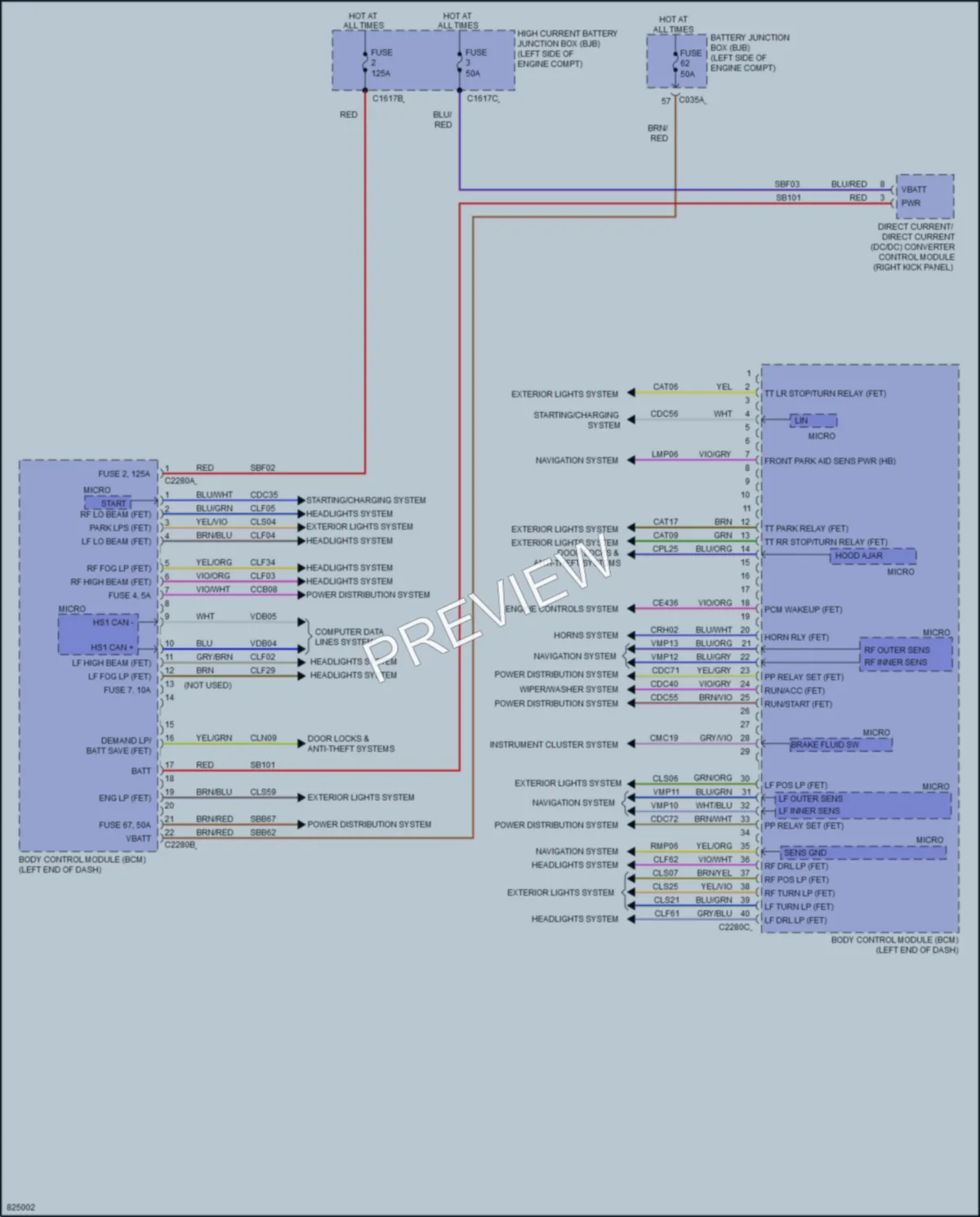 2023 Ford Ranger Body Control Modules wiring diagram preview