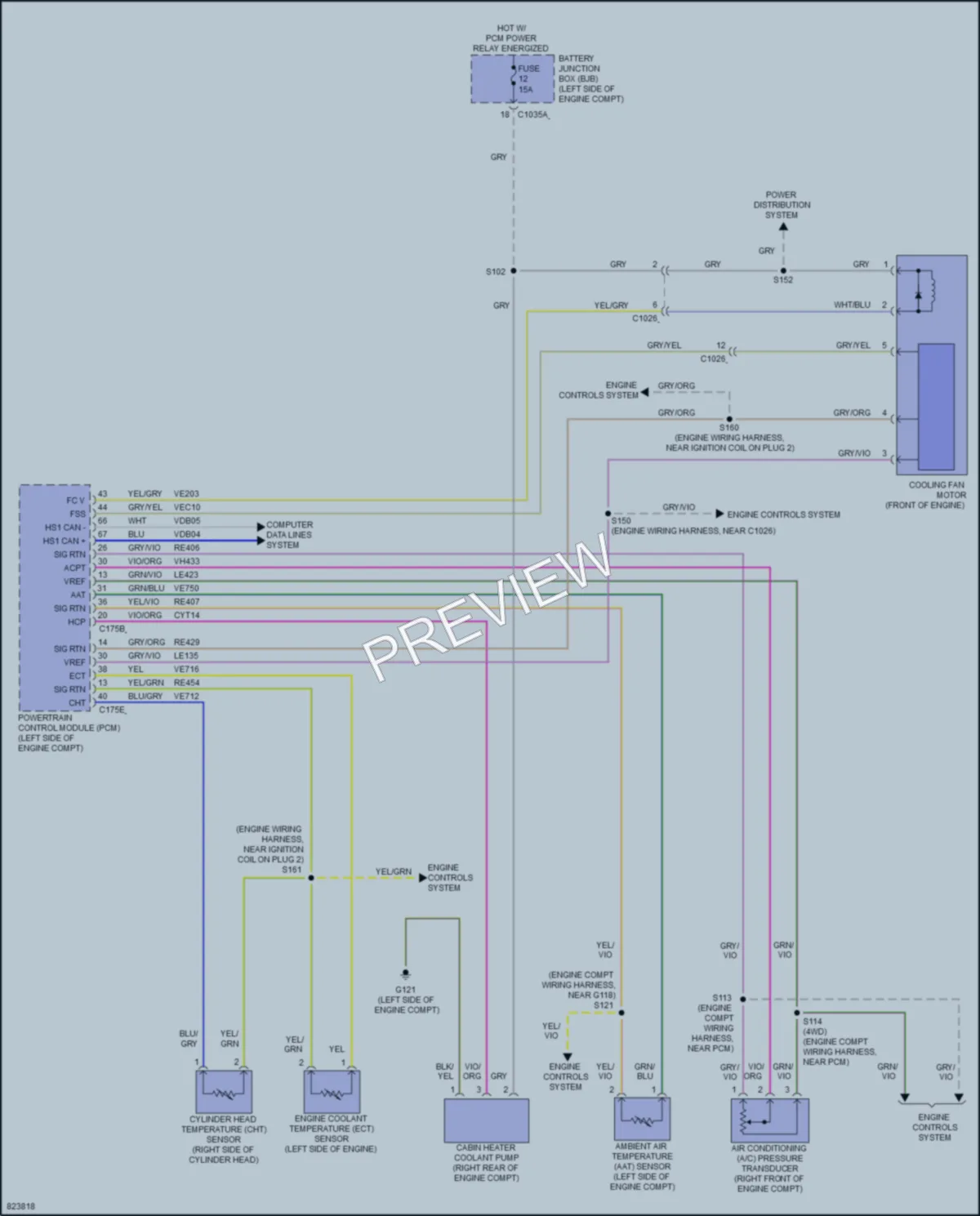 2023 Ford Ranger Cooling Fan wiring diagram preview