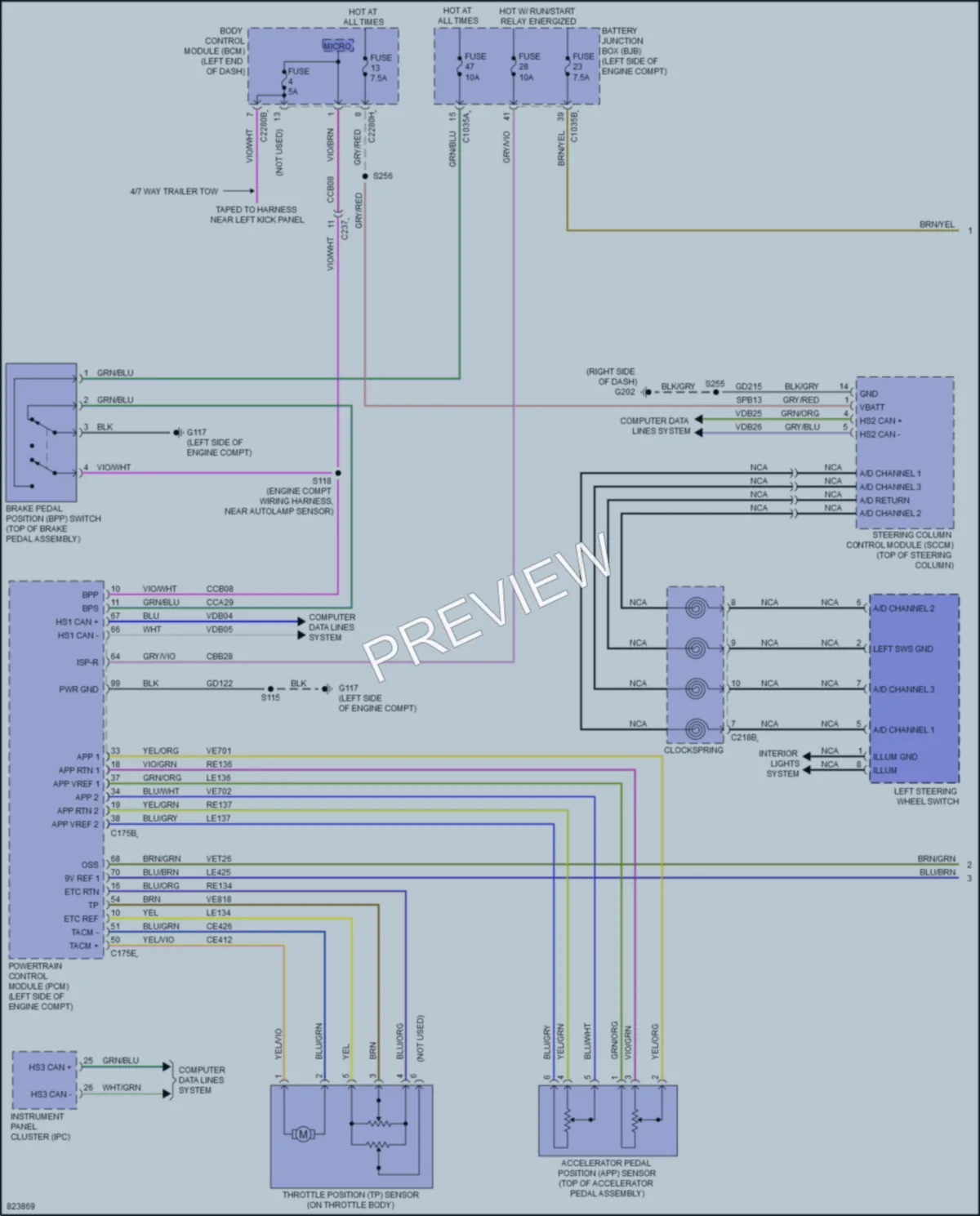 2023 Ford Ranger Cruise Control wiring diagram preview