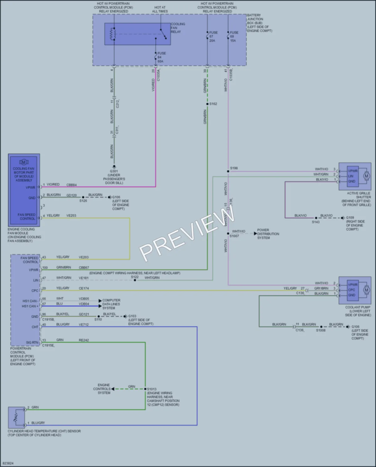 2023 Ford TransitConnect Cooling Fan wiring diagram preview