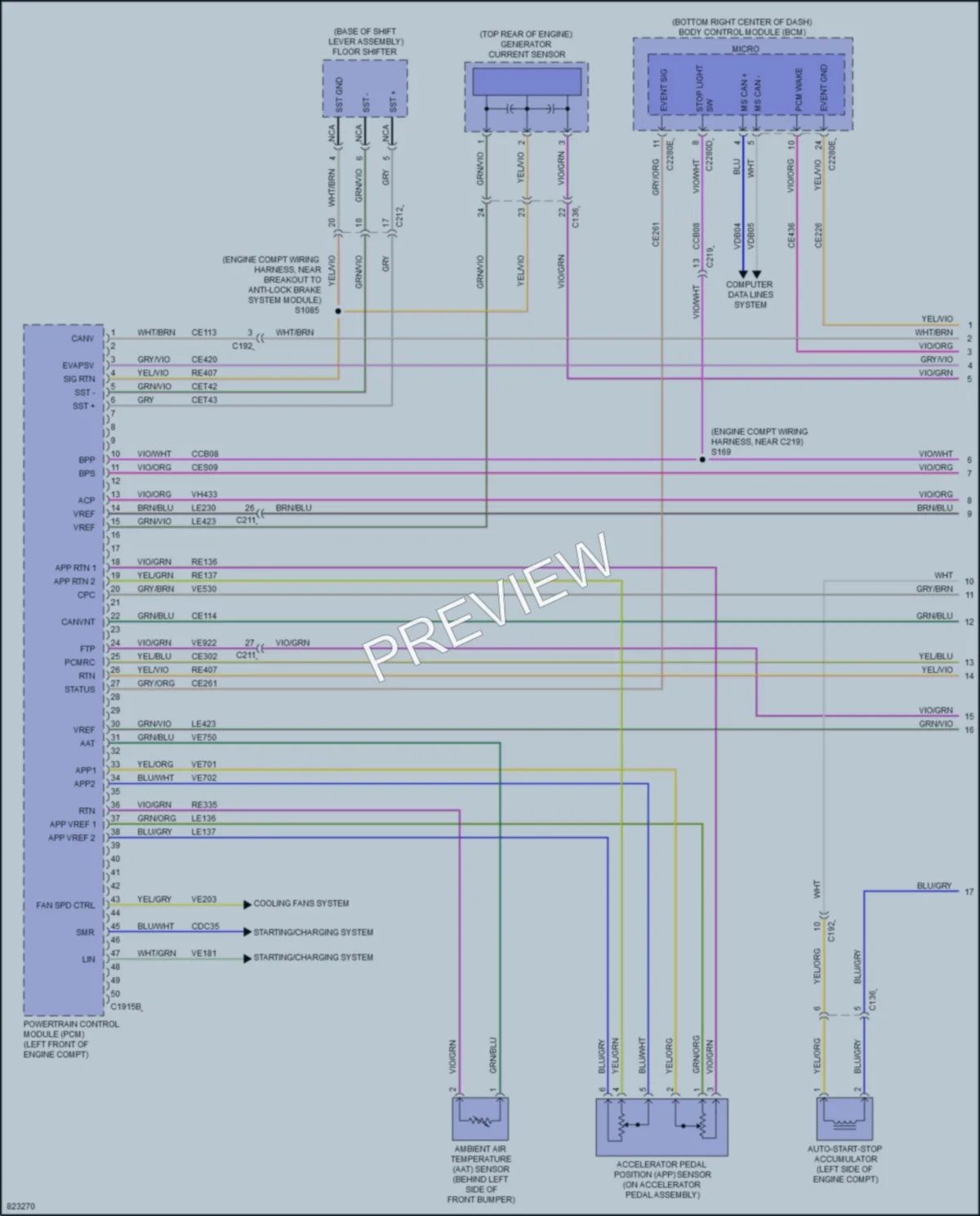 2023 Ford TransitConnect Engine Performance wiring diagram preview