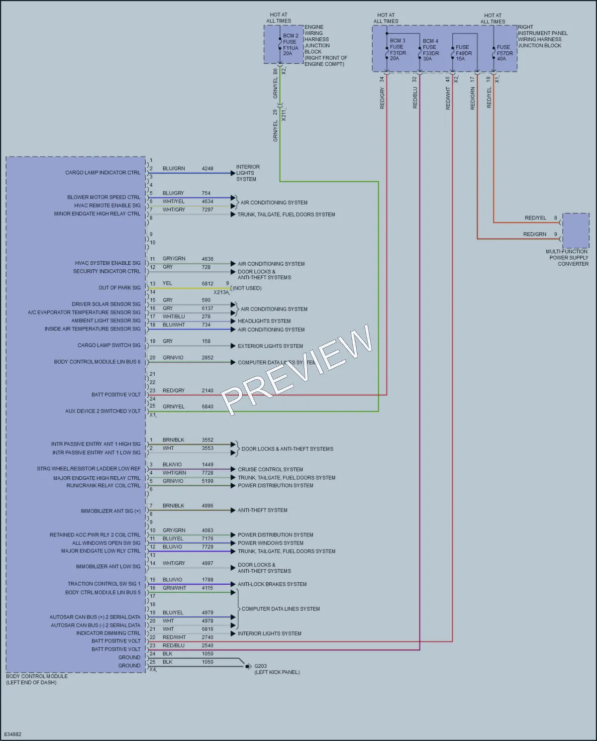 2023 GMC 1500Sierra Body Control Modules wiring diagram preview