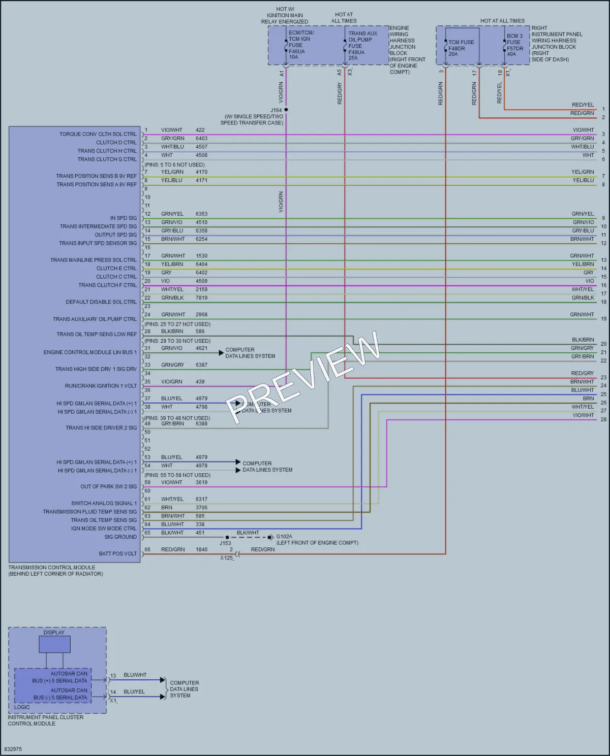 2023 GMC 1500Sierra Transmission wiring diagram preview
