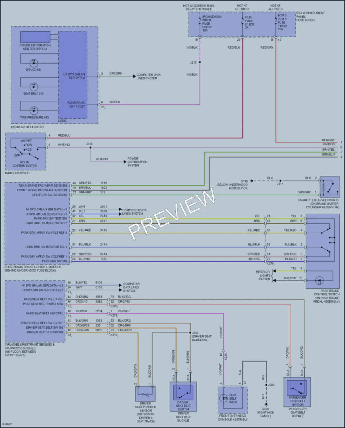2023 GMC 2500HDSierra Warning Systems wiring diagram preview