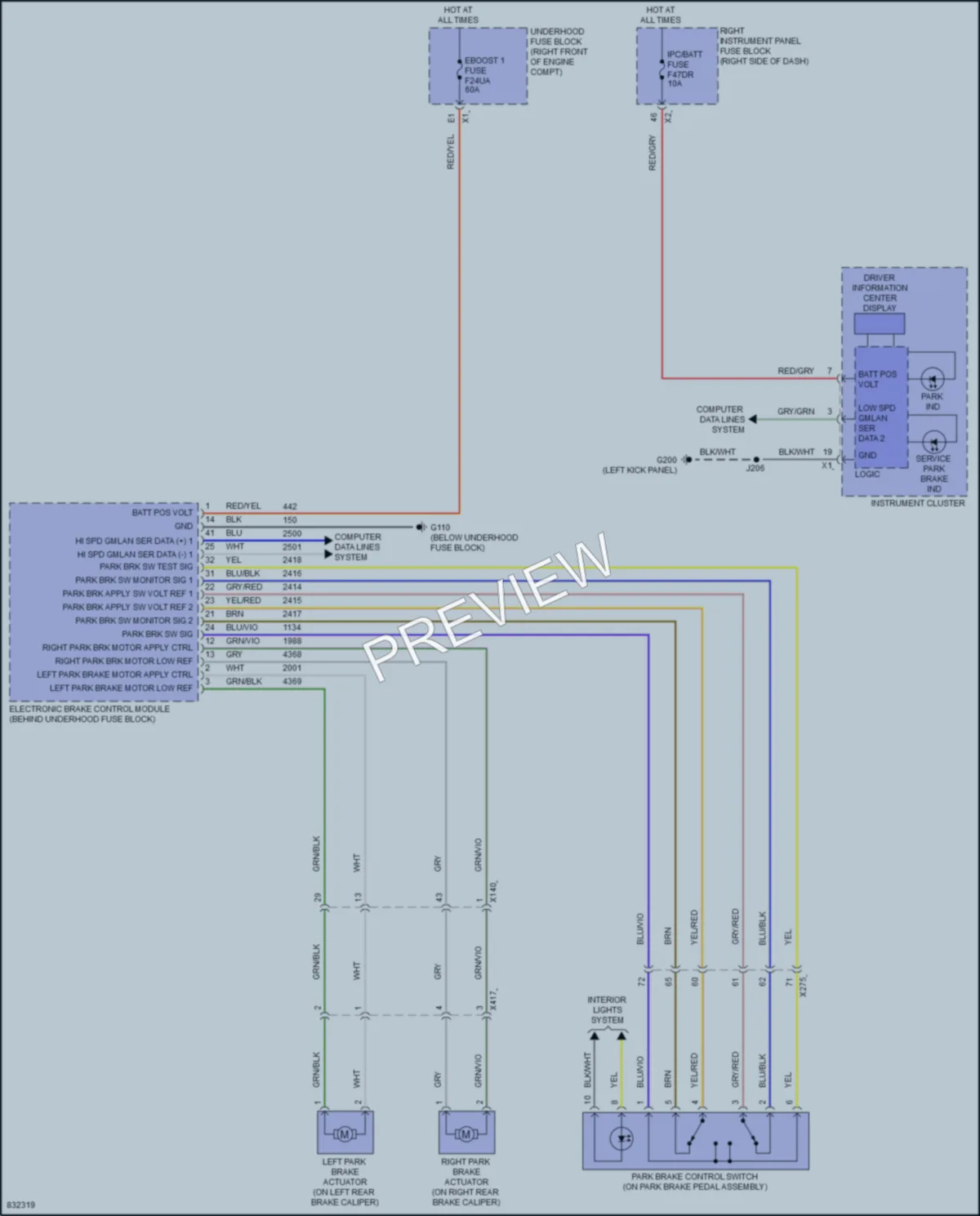 2023 GMC 2500HDSierraDenali Shift Interlock wiring diagram preview