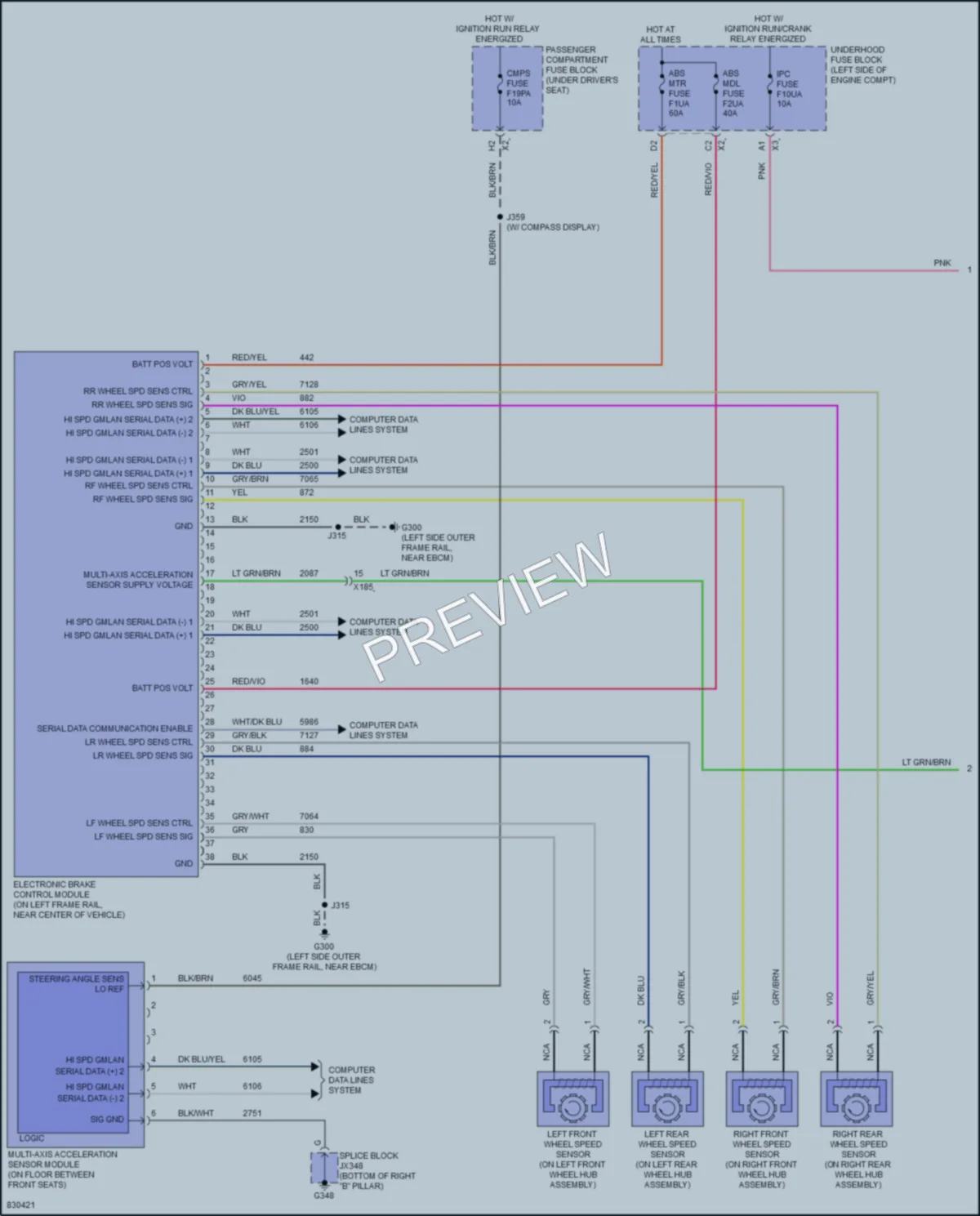 2023 GMC 2500Savana Anti Lock Brakes wiring diagram preview