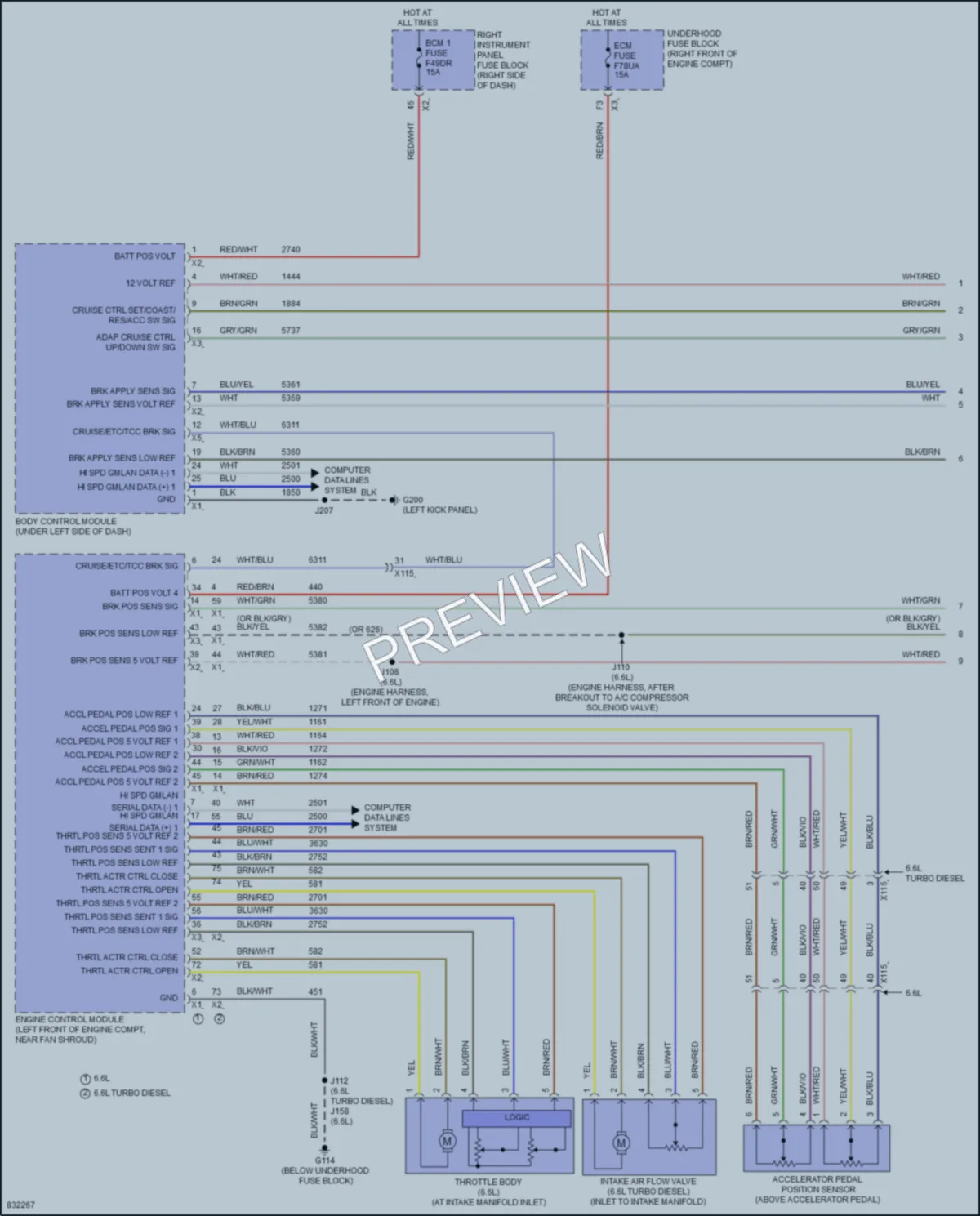 2023 GMC 3500HDSierraDenali Cruise Control wiring diagram preview