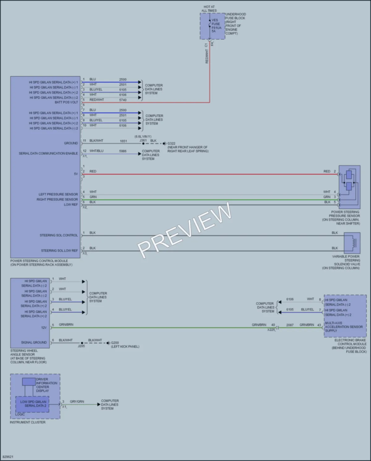 2023 GMC 3500HDSierraDenali Electronic Power Steering wiring diagram preview