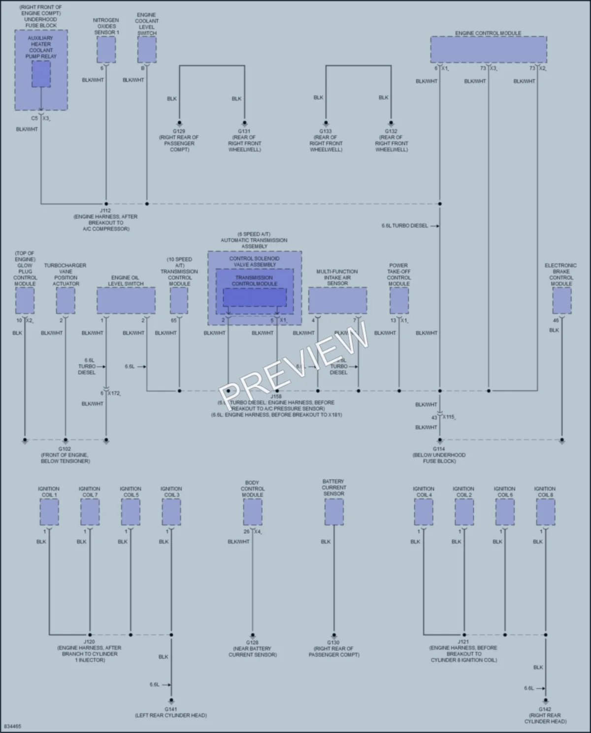 2023 GMC 3500HDSierraDenali Ground Distribution wiring diagram preview