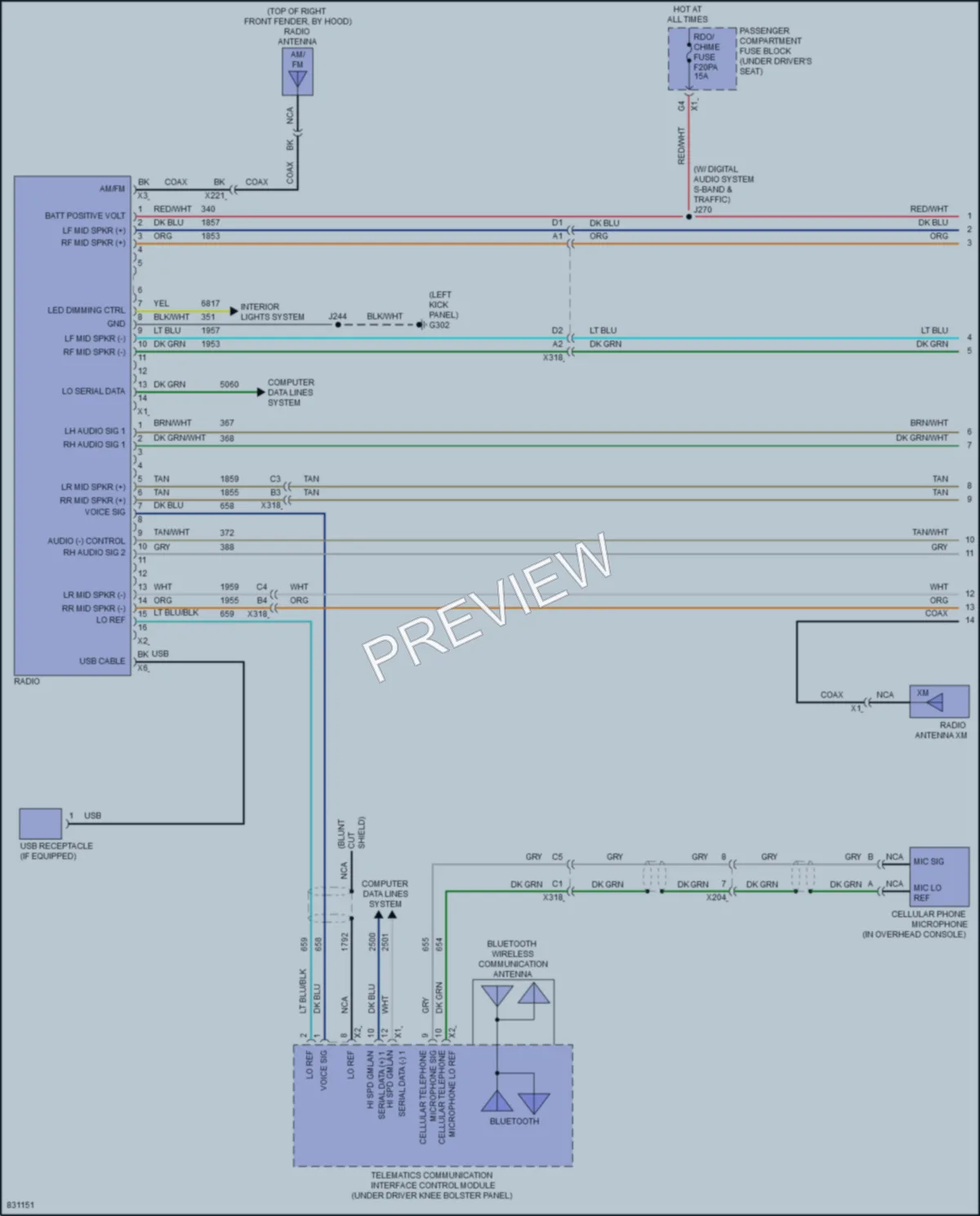 2023 GMC 3500Savana Radio wiring diagram preview