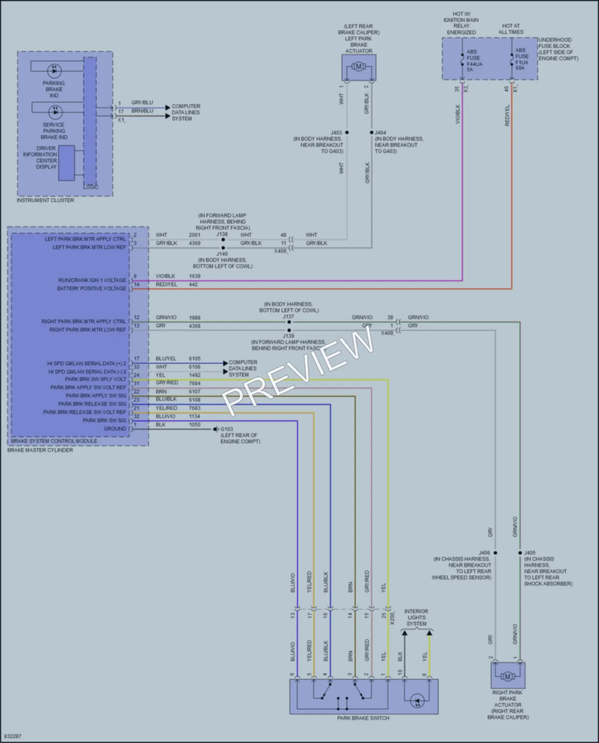 2023 GMC Acadia Shift Interlock wiring diagram preview