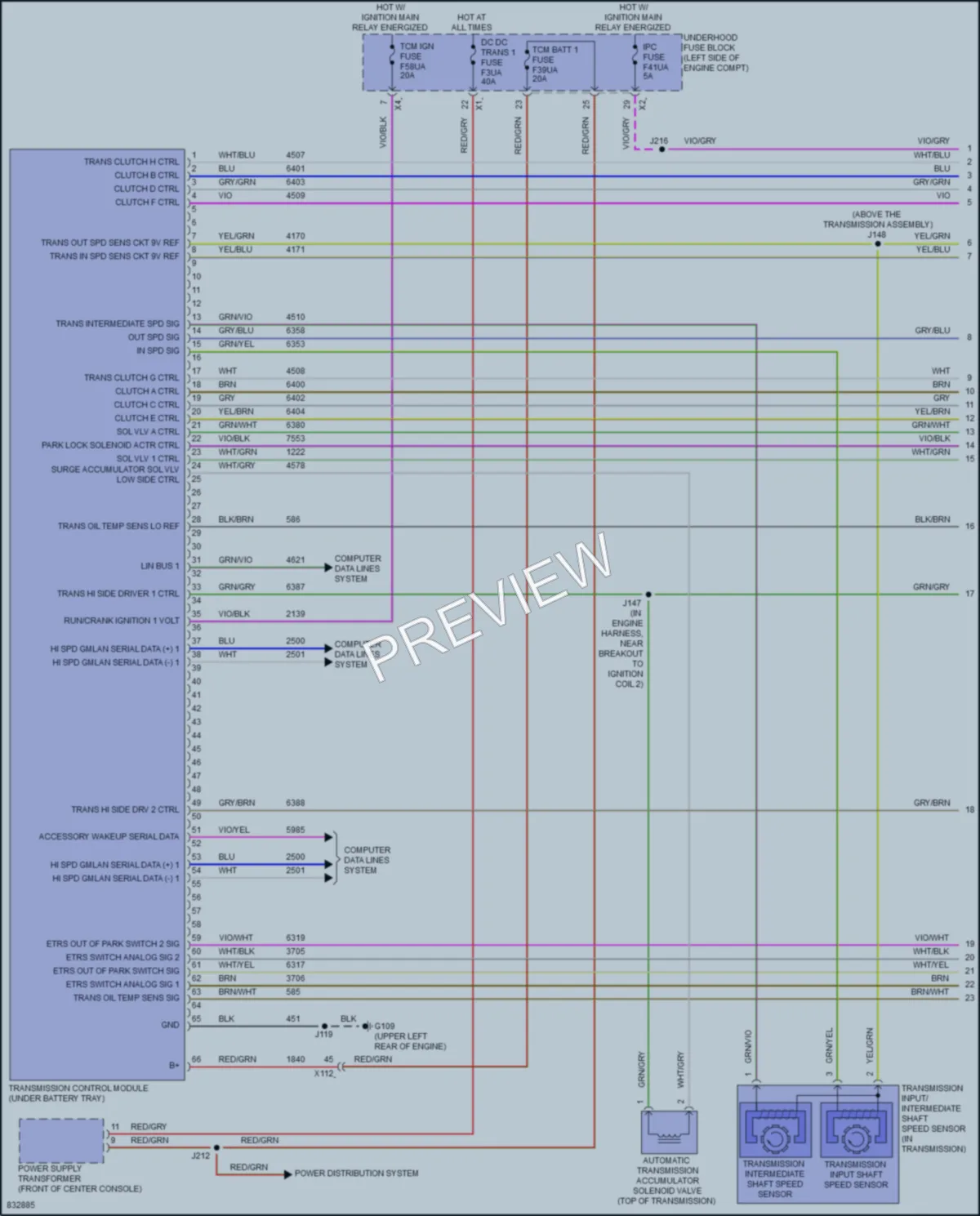 2023 GMC Acadia Transmission wiring diagram preview