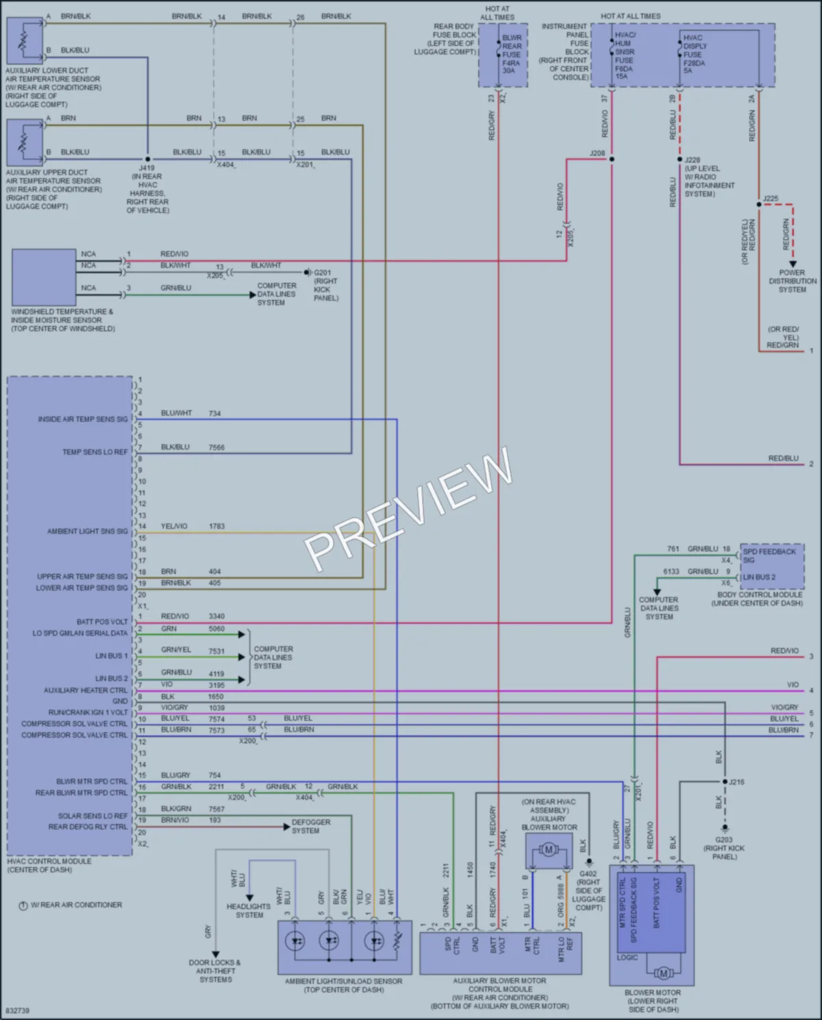 2023 GMC AcadiaDenali Air Conditioning wiring diagram preview