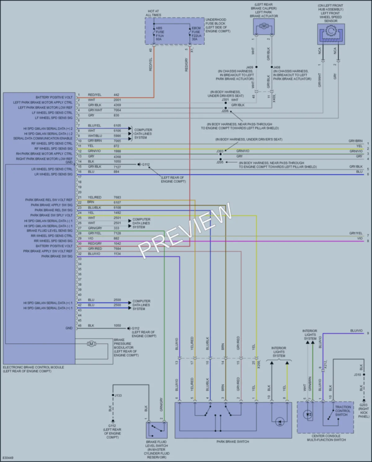 2023 GMC AcadiaDenali Anti Lock Brakes wiring diagram preview