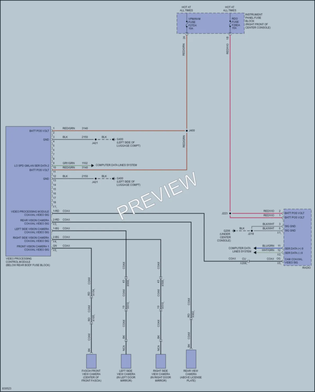 2023 GMC AcadiaDenali Navigation wiring diagram preview