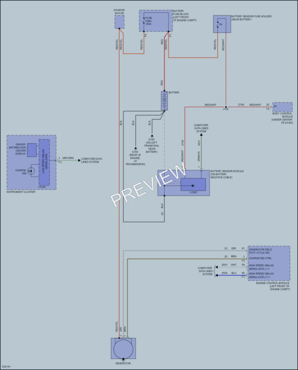 2023 GMC AcadiaDenali Starting Charging wiring diagram preview