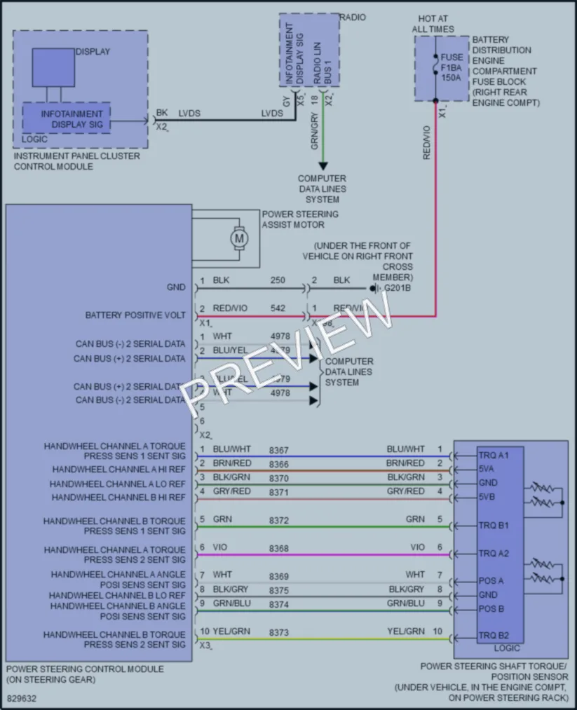 2023 GMC Canyon Electronic Power Steering wiring diagram preview