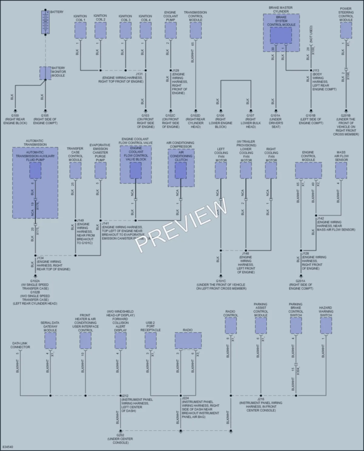 2023 GMC Canyon Ground Distribution wiring diagram preview