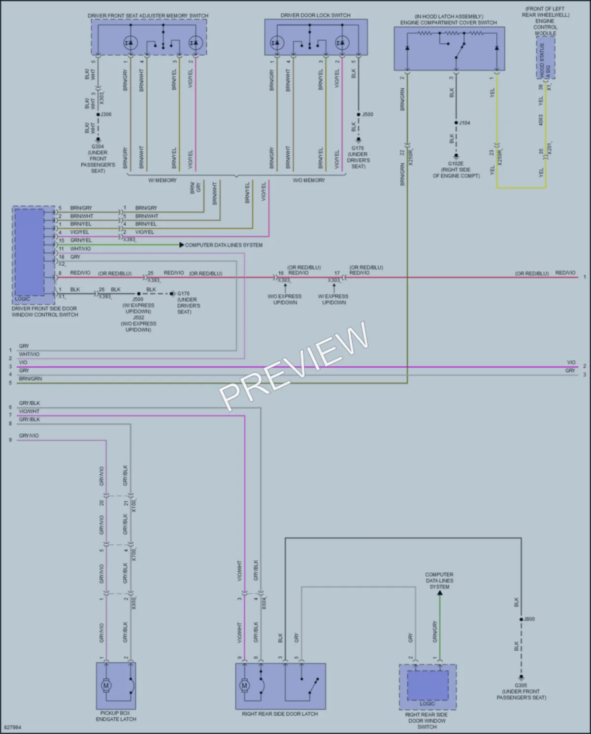 2023 GMC Canyon Power Door Locks wiring diagram preview