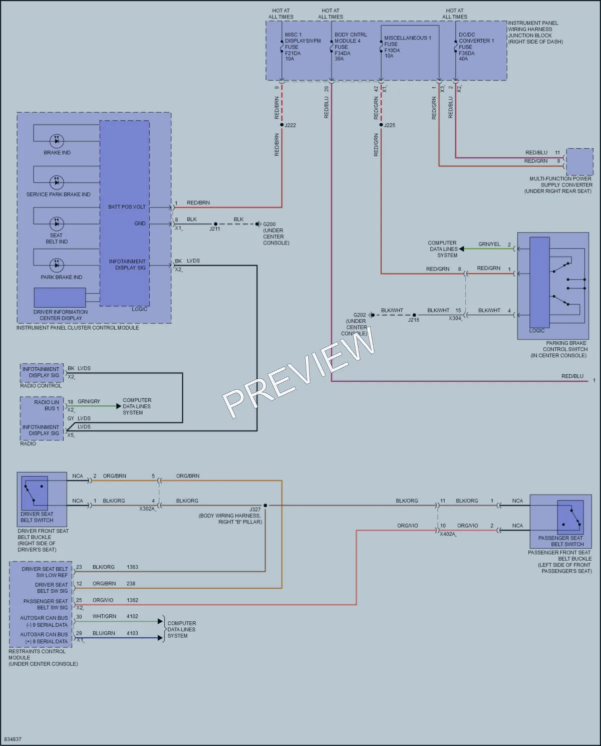 2023 GMC Canyon Warning Systems wiring diagram preview