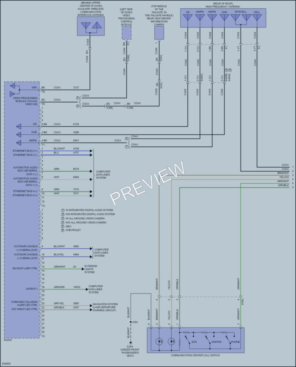 2023 GMC CanyonDenali Radio wiring diagram preview