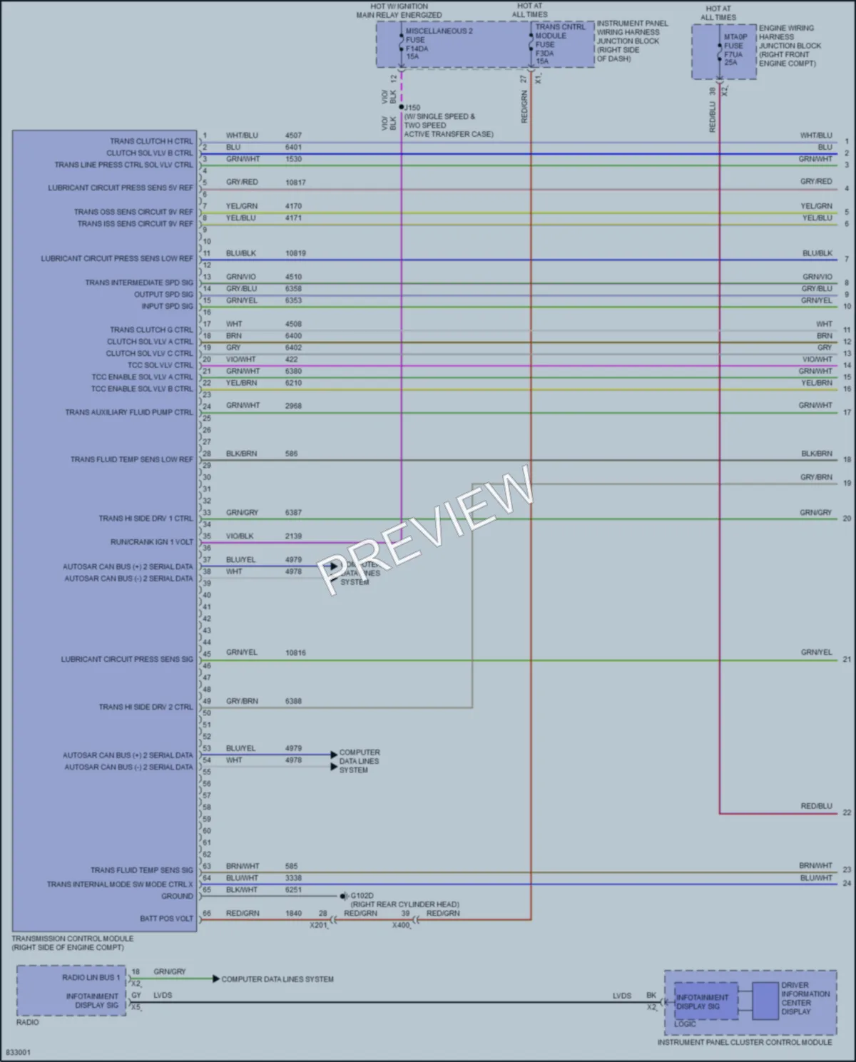 2023 GMC CanyonDenali Transmission wiring diagram preview