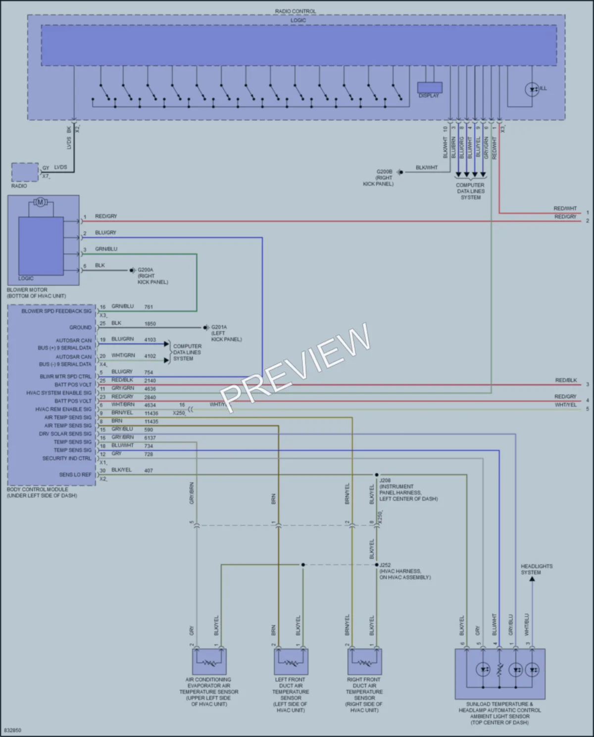 2023 GMC HummerEVPickup Air Conditioning wiring diagram preview