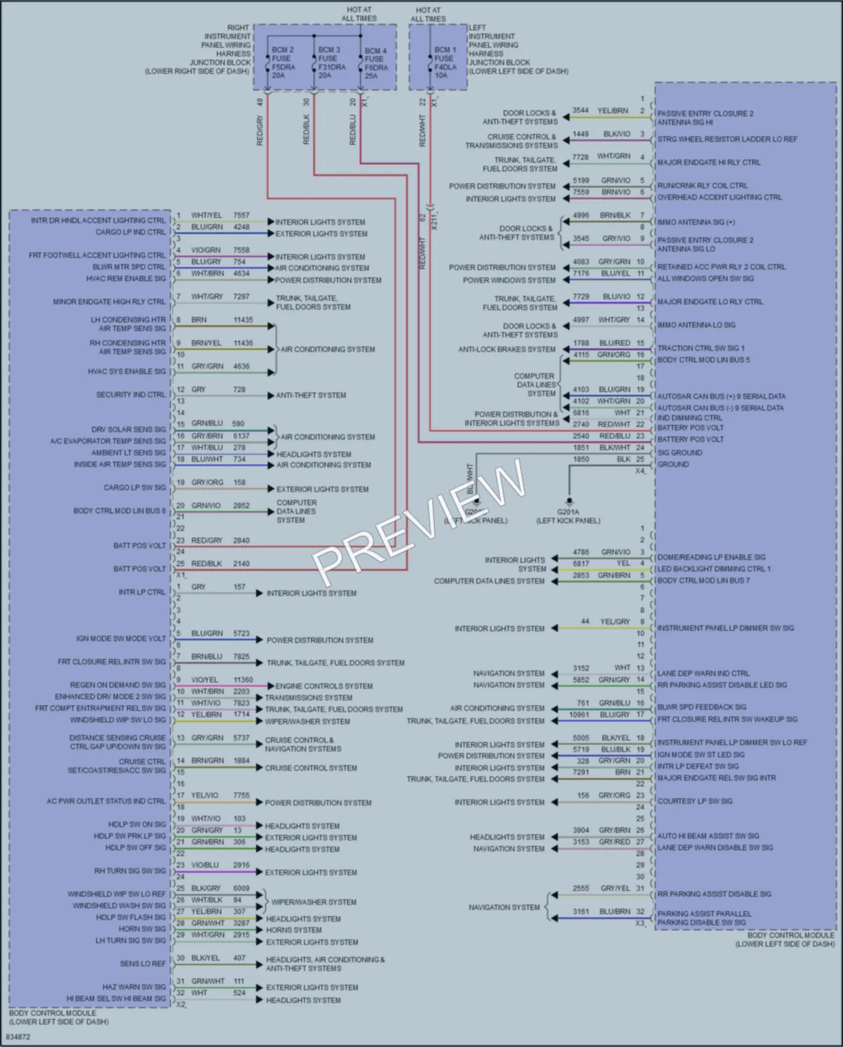 2023 GMC HummerEVPickup Body Control Modules wiring diagram preview