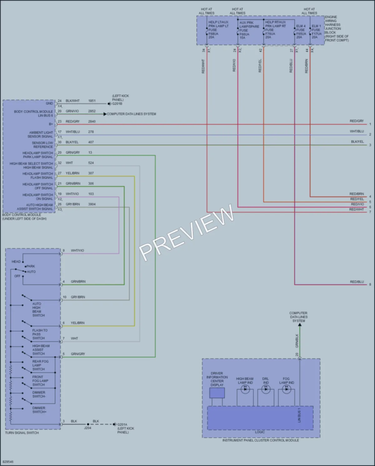 2023 GMC HummerEVPickup Headlights wiring diagram preview