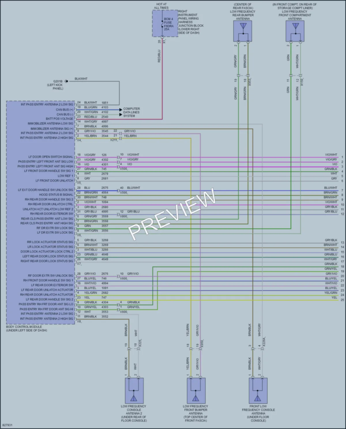 2023 GMC HummerEVPickup Power Door Locks wiring diagram preview