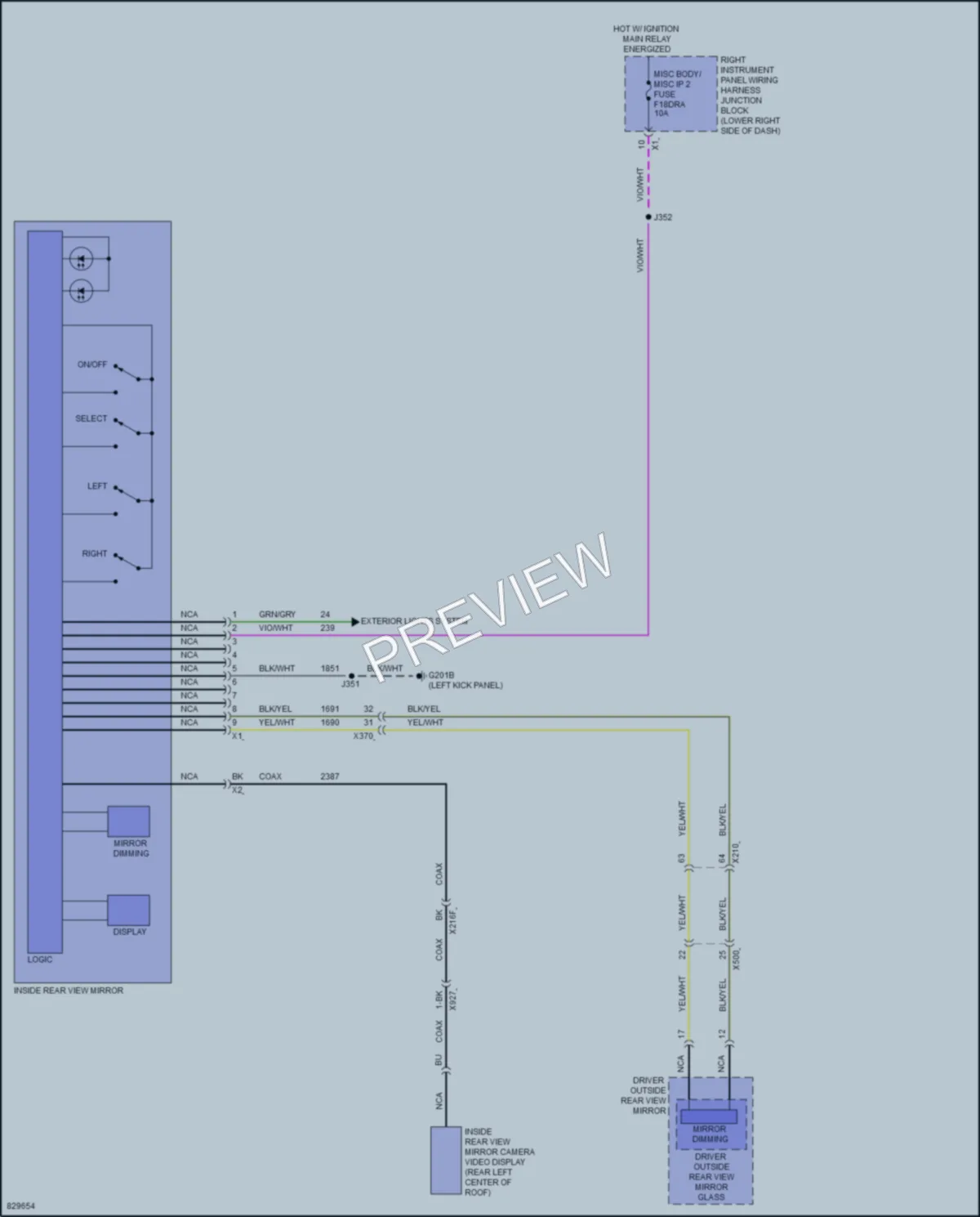 2023 GMC HummerEVPickup Power Mirrors wiring diagram preview