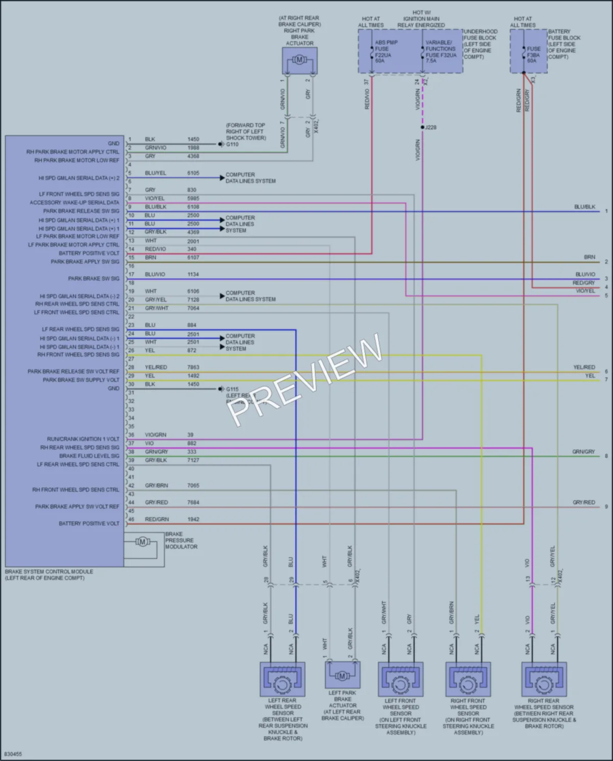 2023 GMC Terrain Anti Lock Brakes wiring diagram preview