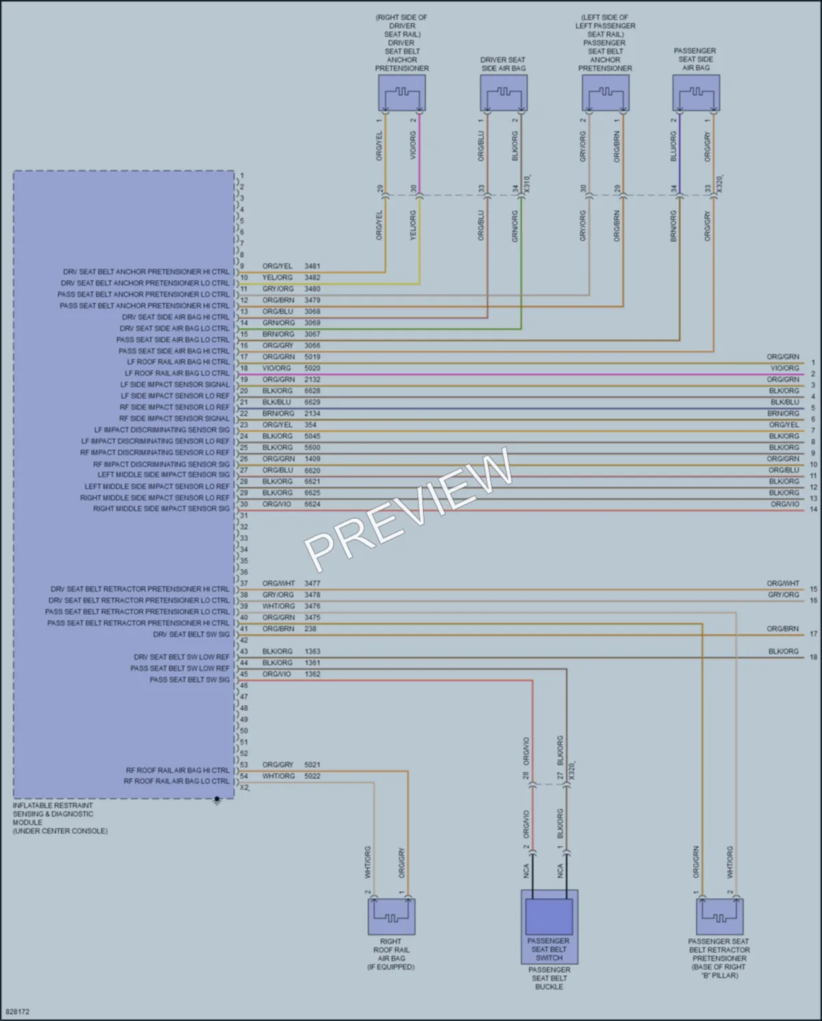 2023 GMC Terrain Supplemental Restraints wiring diagram preview