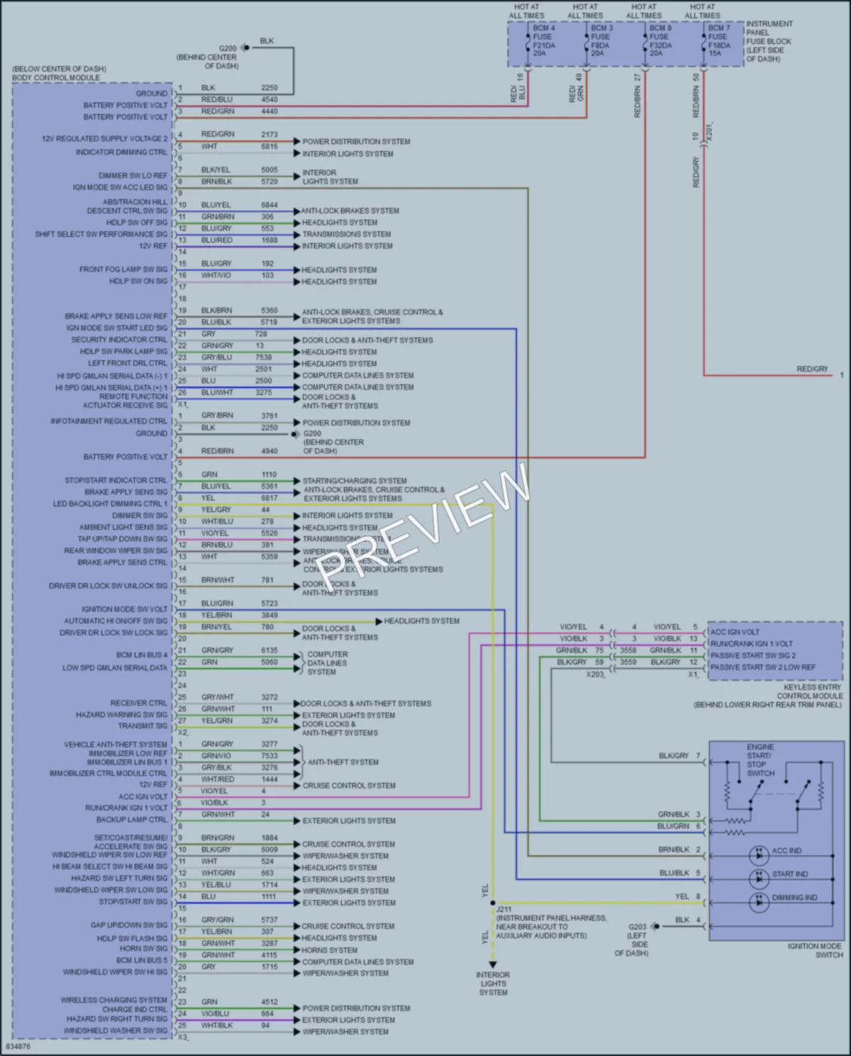 2023 GMC TerrainDenali Body Control Modules wiring diagram preview